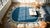 Blue 1930s Blue Abstract Antique Chinese Peking Rug 9'10" X 15'6" Handknotted Wool Carpet For Sale - Image 8 of 8