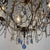 Blue Chandelier in Golden Iron and Light Blue Crystals, 1950s For Sale - Image 8 of 14