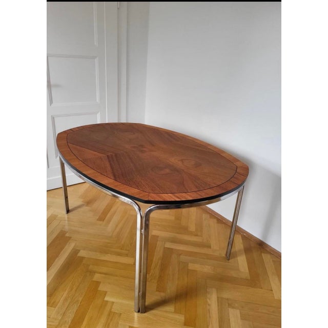 Mid-Century Dining Table with Chrome Frame from Odenwald, 1960s For Sale - Image 4 of 18