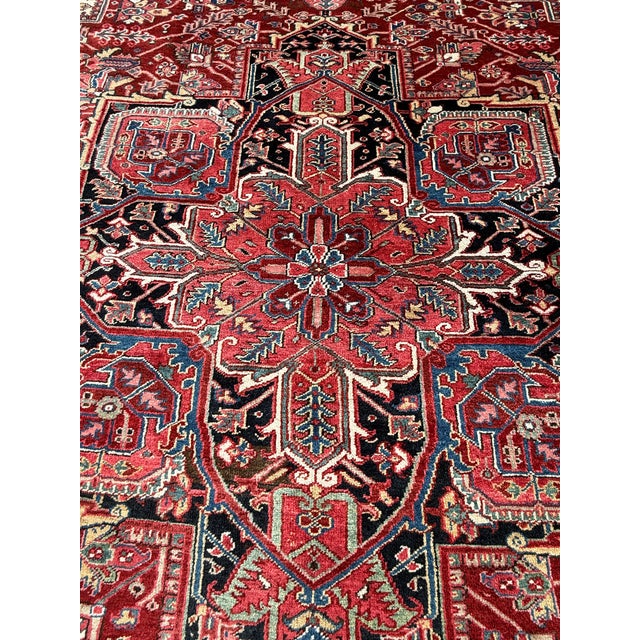 9ft 4in × 12ft 4in Iranian Hariz Area Rug With Jewel Tones For Sale - Image 11 of 13