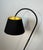 Metal 1950s Black lacquered and brass floor lamp in the style of Jean Royère For Sale - Image 7 of 12