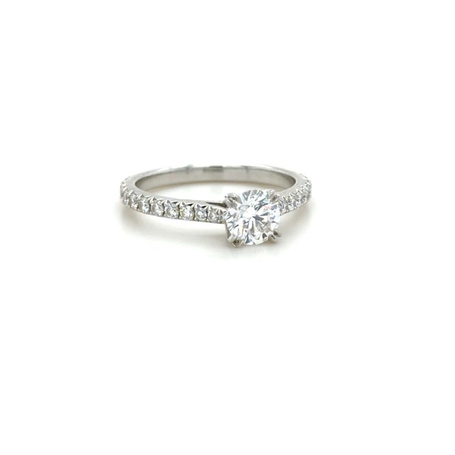 Contemporary Harry Winston, 1.17 Carat Round Brilliant Diamond Engagement Ring, Size 6.75 For Sale - Image 3 of 7