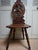 19th Century Swiss Black Forest Hand Carved Oak Side Chair with Standing Lion For Sale - Image 15 of 15