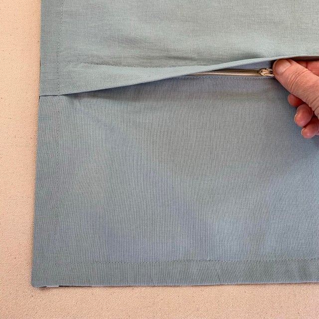 Designer Vicki Payne Free Spirit Aqua & Black Circle Geometric Rings Pillow Covers- 17" Pair For Sale - Image 4 of 6