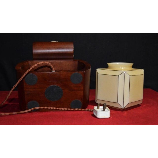 Mid-Century Modern Danish Wood and Glass Table Lamp, 1960s For Sale - Image 15 of 18
