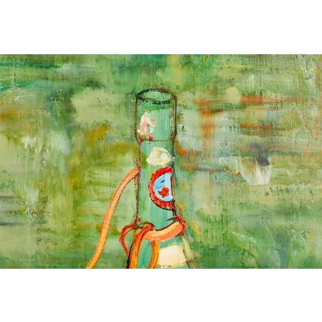 Wine André Vignoles, French Oil Painting Andre Vignoles Farm Kitchen, Wine Flask, Fruits, Vegetables For Sale - Image 8 of 10