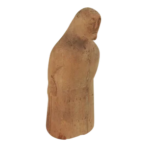 Vintage Folk Art Hand Carved Figure of Woman
