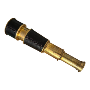 Small Vintage Brass and Leather Ship Spyglass Telescope