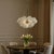Aloadecor 27'' Modern Glam Cluster Chandelier 6 Lights Pendant With Hand Blown Textured Glass Globes and Chrome Finish For Sale In Houston - Image 6 of 8