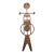 Brutalist Solid Bronze Figures, Janos Percz c.1970 For Sale