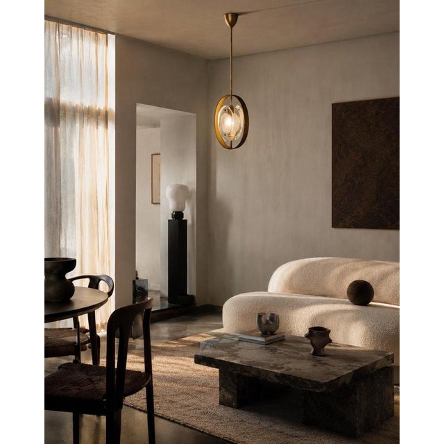 Model 1933 Pendant in Brass and Glass by Max Ingrand for Fontana Arte, Italy, 1961 For Sale - Image 3 of 18