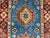 Textile Blue and Rust Red Kazak Wool Runner Rug, Tribal Hallway Rug, 2'6" X 10'6" For Sale - Image 7 of 17