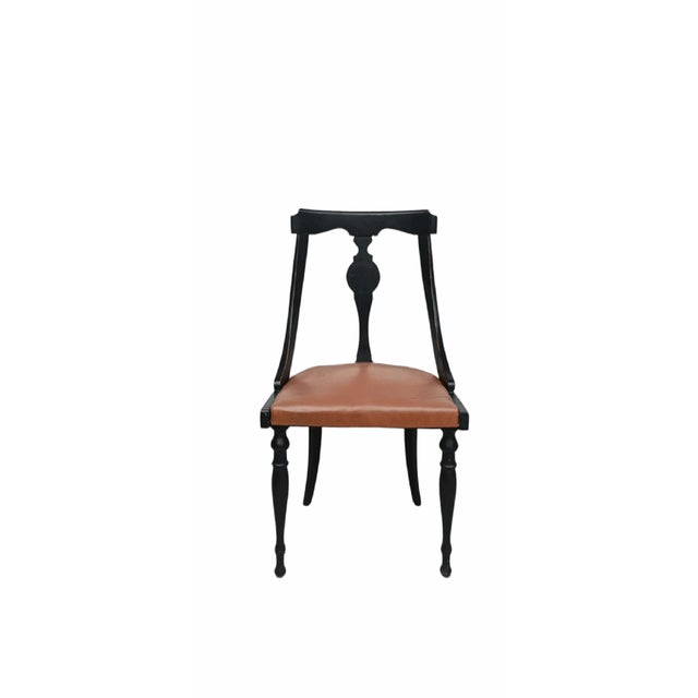 Chairs in Wood and Imitation Leather, Set of 5 For Sale - Image 6 of 8
