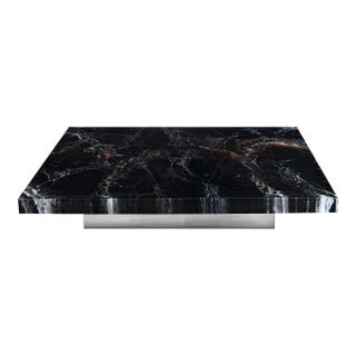 Mid-Century Italian Faux Marble Coffee Table by Willy Rizzo, 1970s For Sale