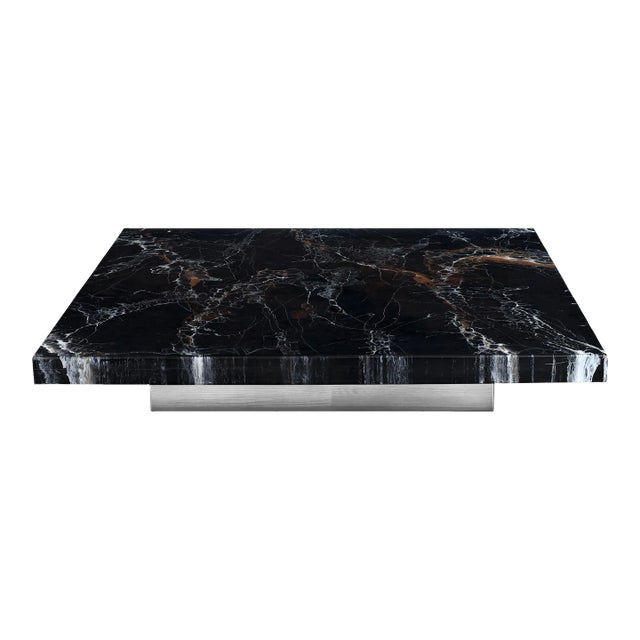 Mid-Century Italian Faux Marble Coffee Table by Willy Rizzo, 1970s For Sale