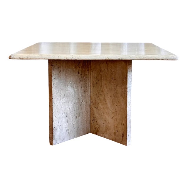 Vintage Italian Travertine Coffee Table, 1970s For Sale
