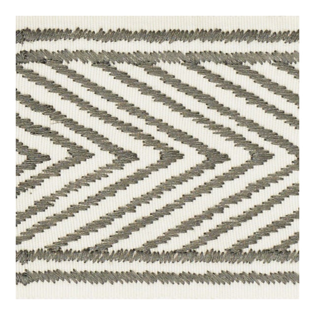 Schumacher Nicholson Tape Trim in Dove For Sale