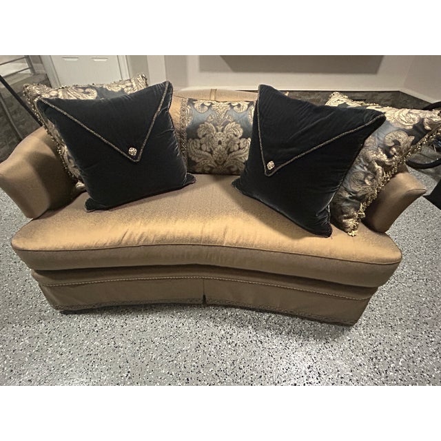 Hollywood Regency Contemporary Marge Carson Couches Qty: 2 Couches For Sale - Image 3 of 15