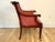 Raspberry Red Vintage Regency Style Upholstered Armchair For Sale - Image 8 of 12