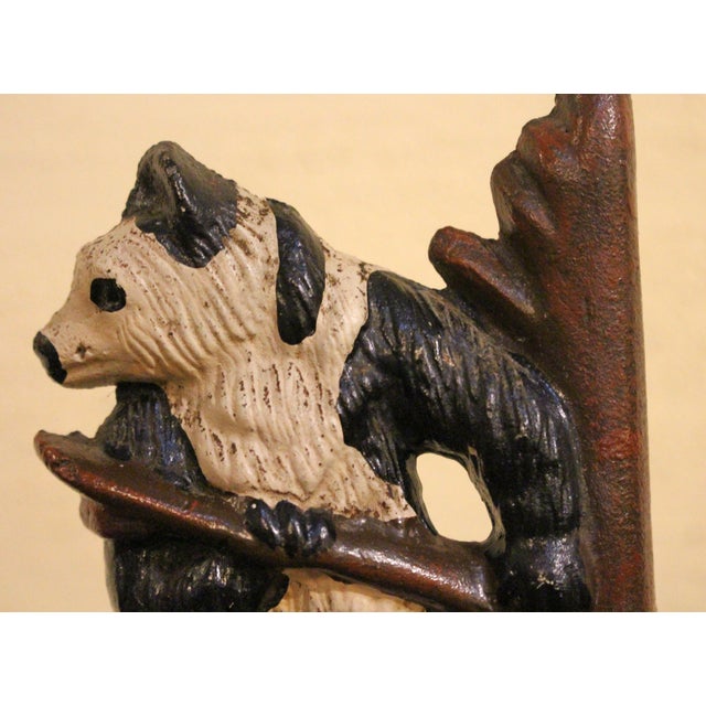 Early-Mid 20th Century English Cast Iron Panda Doorstop For Sale - Image 4 of 5