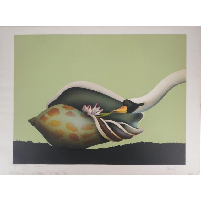 Jean-Paul Donadini, Le cygne et le coquillage, Lithograph For Sale - Image 8 of 8