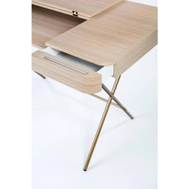 Early 21st Century Cosimo Desk with Natural Oak Veneer Top by Marco Zanuso Jr. for Aentro For Sale - Image 5 of 7