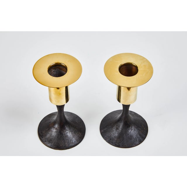 Carl Auböck Carl Auböck #7234 Brass Candleholder a Pair For Sale - Image 4 of 7