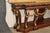French Monumental French Northwind Masque Gilded Walnut Marble Top Console Table For Sale - Image 3 of 12