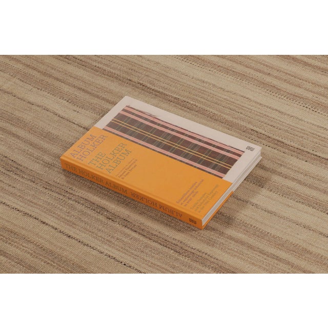 Rug & Kilim’s Contemporary Minimal Rez Kilim in Brown Textural Stripes For Sale - Image 9 of 9