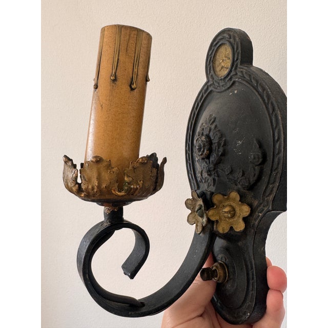 1920s Spanish Revival Wall Sconce For Sale - Image 10 of 12