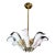 1970s Murano White Glass Petal Chandelier For Sale