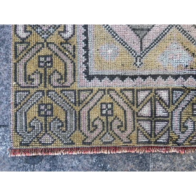 Turkish Oushak Pastel Handwoven Floor Rug - 3′1″ × 5′10″ For Sale - Image 10 of 11