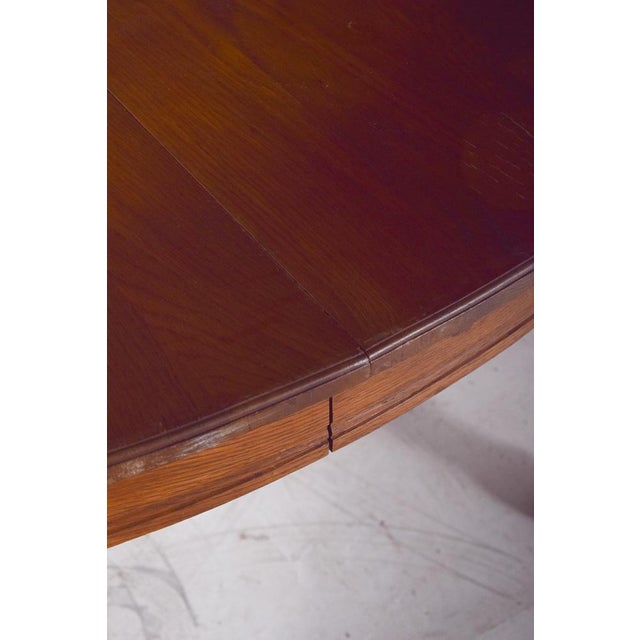 Wood Danish Oval Oak Dining Table, 1950s For Sale - Image 7 of 10