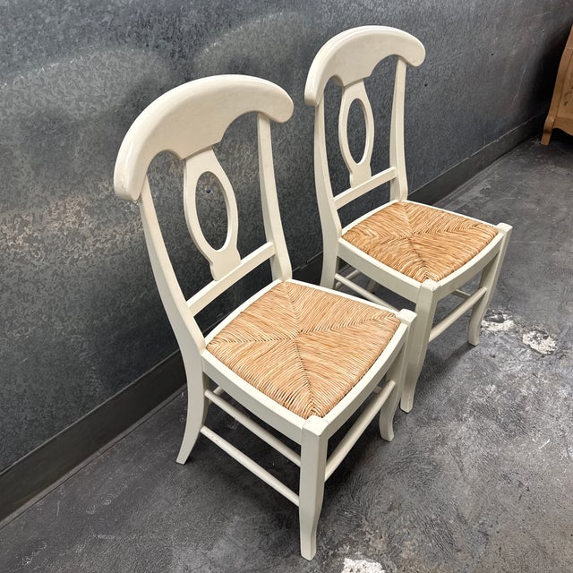 Pottery Barn Shayne Drop Leaf Table + Pair of Napoleon Side Chairs, Set of Three For Sale In San Francisco - Image 6 of 12