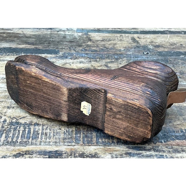 Mid 20th Century Vintage Italian Carved Wooden Shoe For Sale - Image 5 of 12