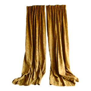 Pair of Vintage Fortuny Campanelle Drapes Curtains