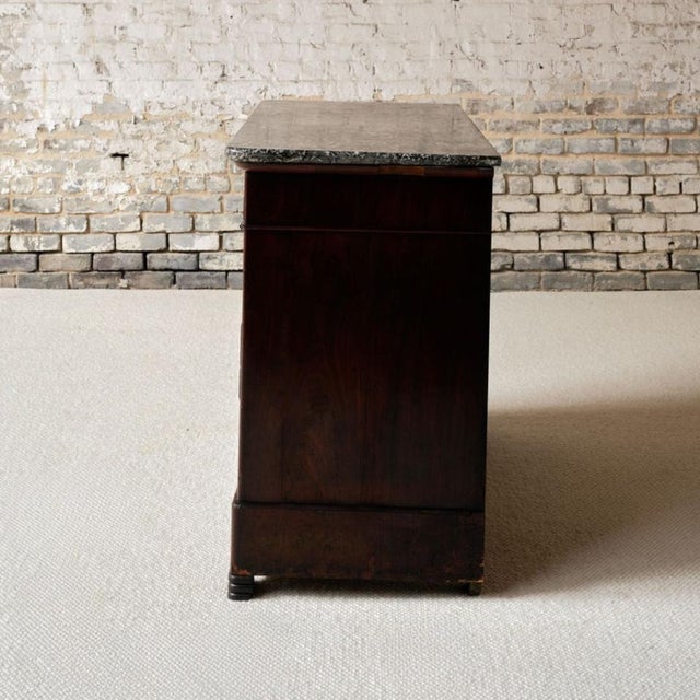 19th Century French Mahogany Chest With Marble Top (A) For Sale - Image 4 of 9