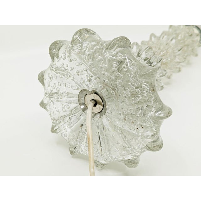 Murano Glass Clear Bulicante Lamp from Barovier and Toso, 1940s For Sale - Image 8 of 15