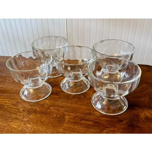 Mid 20th Century Libbey Glass Pedestal Bowls - Set of 5 For Sale - Image 11 of 12