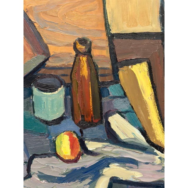 Martin Lindberg, Still Life with Jug and Bottles, 1951, Oil Painting on Panel, Framed For Sale - Image 12 of 18