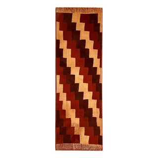 Published Large Nazca Wari Textile Panel with Geometrical Design Framed For Sale