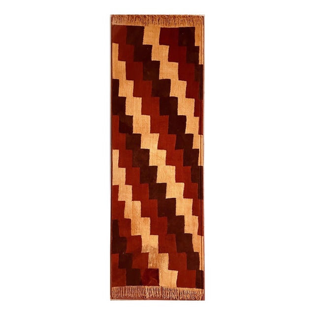 Published Large Nazca Wari Textile Panel with Geometrical Design Framed For Sale