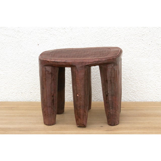 Vintage Carved Wood Gathering Nupe Stool For Sale - Image 9 of 10
