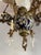 Metal French 7-Light Chandelier in Bronze, Majolica and Crystal, 1930s For Sale - Image 7 of 8