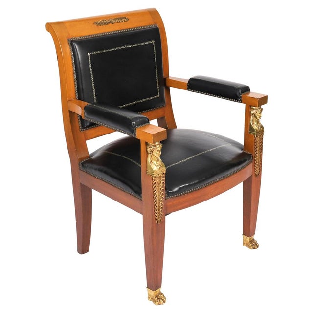 Antique 19th Century Empire French Desk Chair For Sale - Image 16 of 16