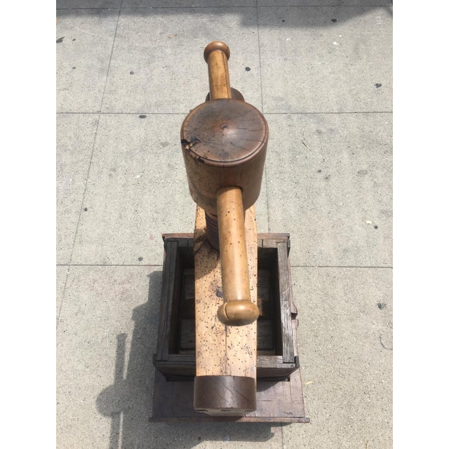 Antique Sculptural Solid Wood Wine Press For Sale - Image 13 of 16