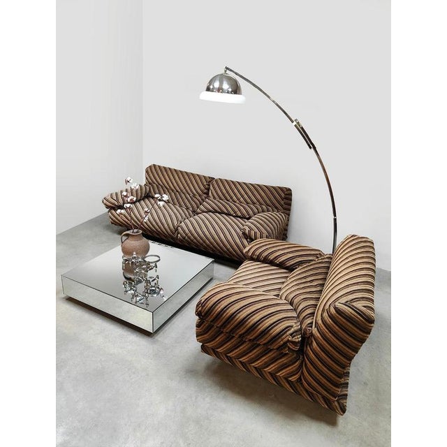 1980s Vintage Italian Sofa by Sergio Saporiti for Saporiti Italia, 1980s For Sale - Image 5 of 10
