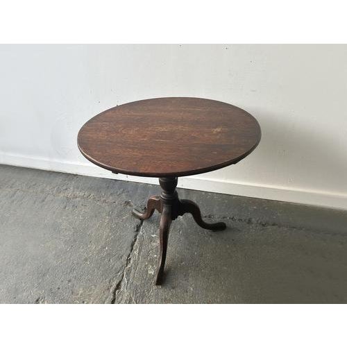 Georgian Style Oak Tilt Top Tripod Occasional Side Table For Sale - Image 8 of 8