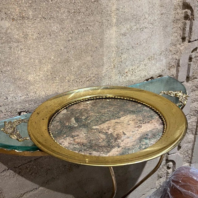 Early 20th Century European Antique Service Tray Ornate Brass For Sale - Image 5 of 11