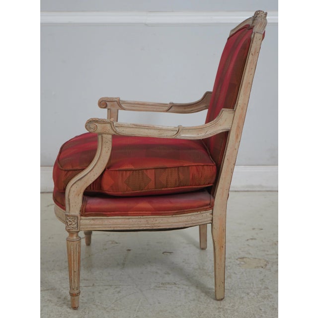 French Pair Don Russo French Louis XVI Style Bergere Armchairs For Sale - Image 3 of 18